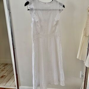 White 100% Cotton Eyelet Dress
